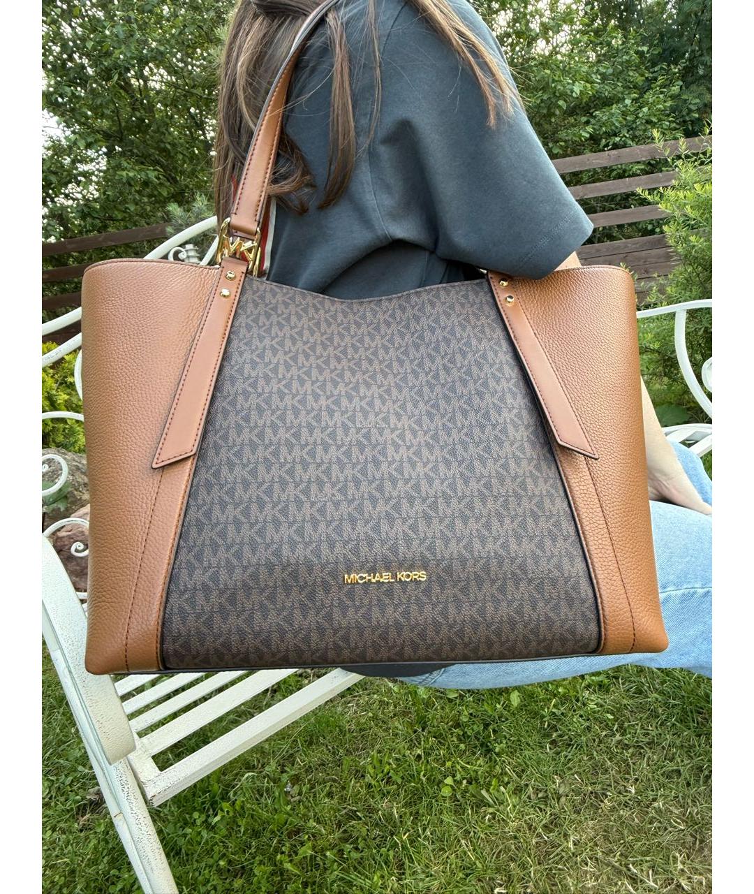 MICHAEL KORS Коричневая сумка тоут, фото 8