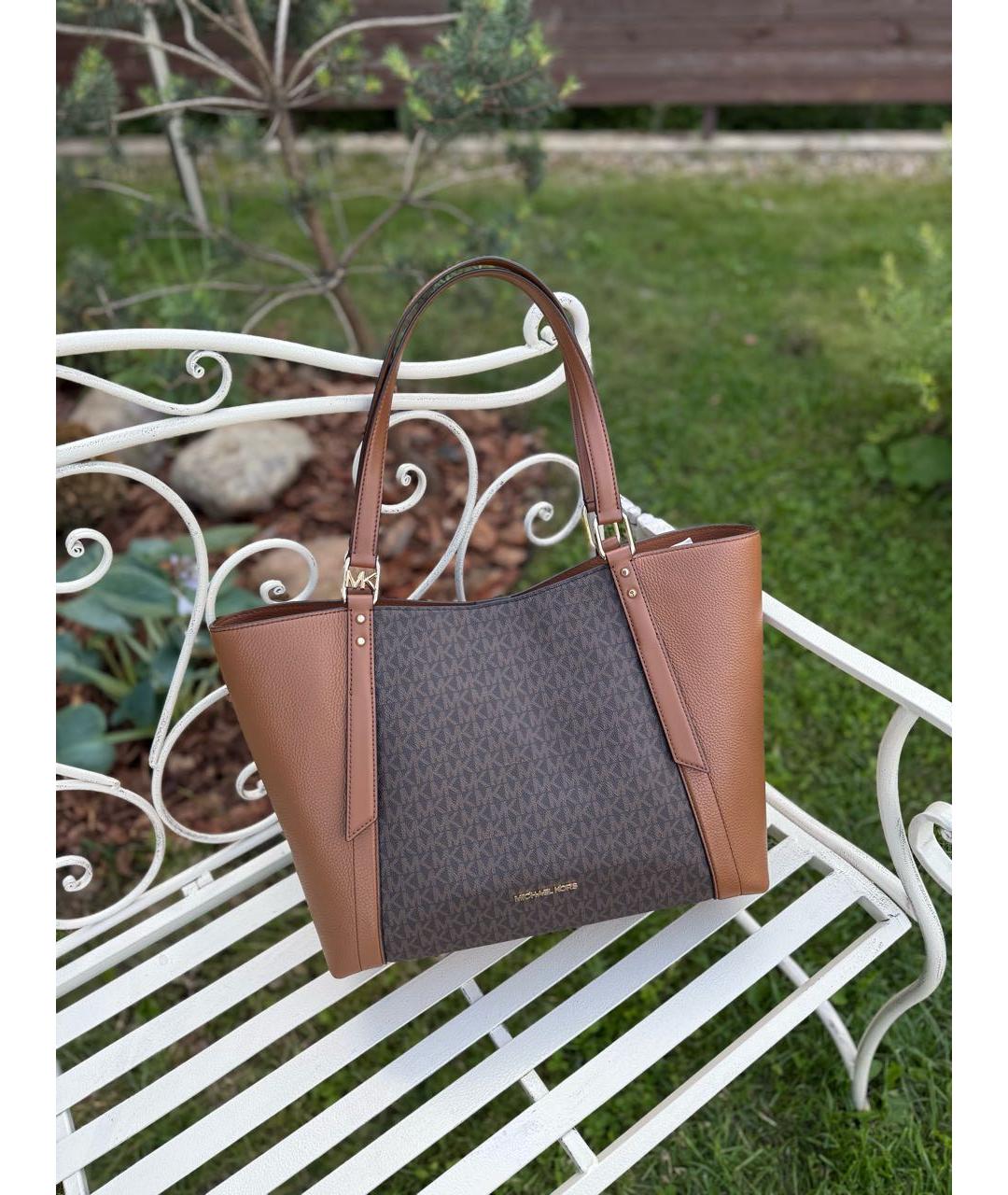 MICHAEL KORS Коричневая сумка тоут, фото 2