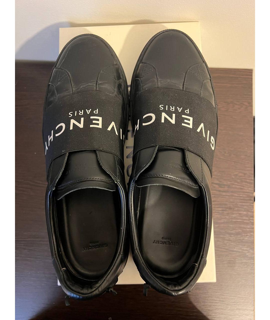 GIVENCHY Черные кожаные низкие кроссовки / кеды, фото 3