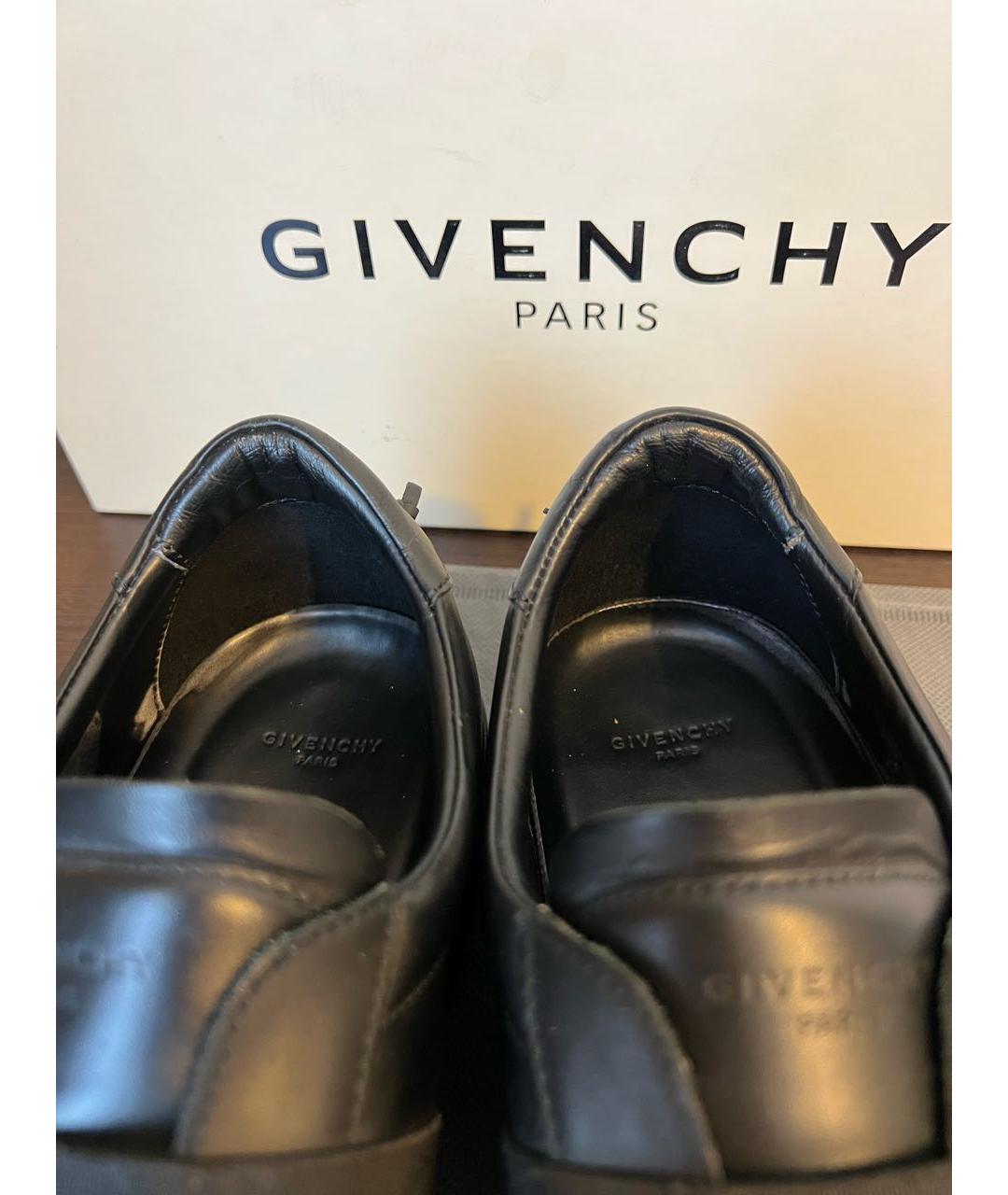 GIVENCHY Черные кожаные низкие кроссовки / кеды, фото 5