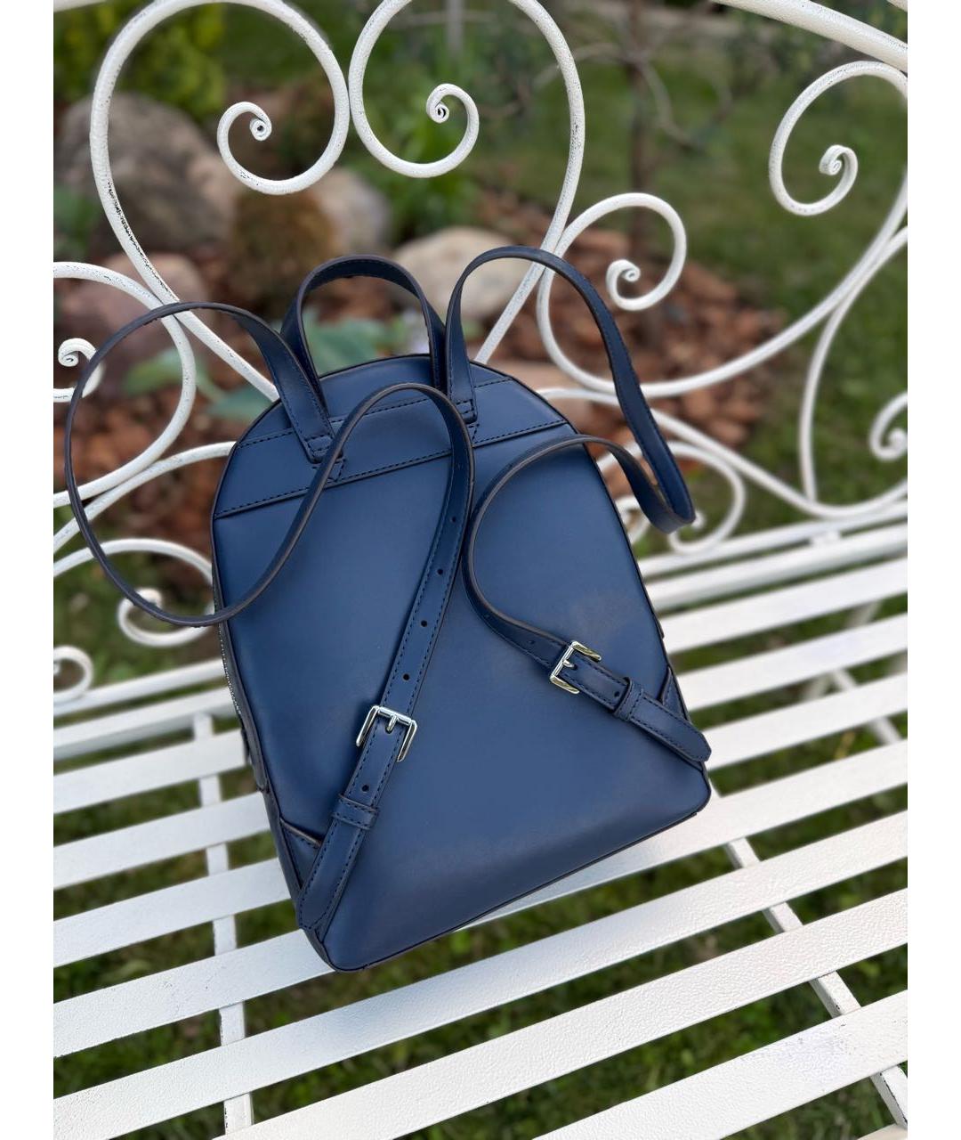 MICHAEL KORS Темно-синий кожаный рюкзак, фото 3