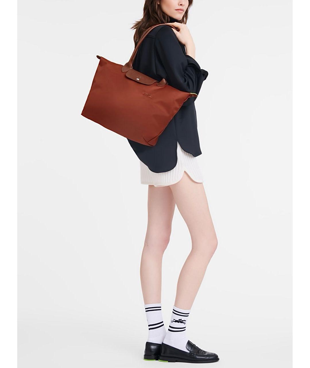 LONGCHAMP Бордовая сумка тоут, фото 6