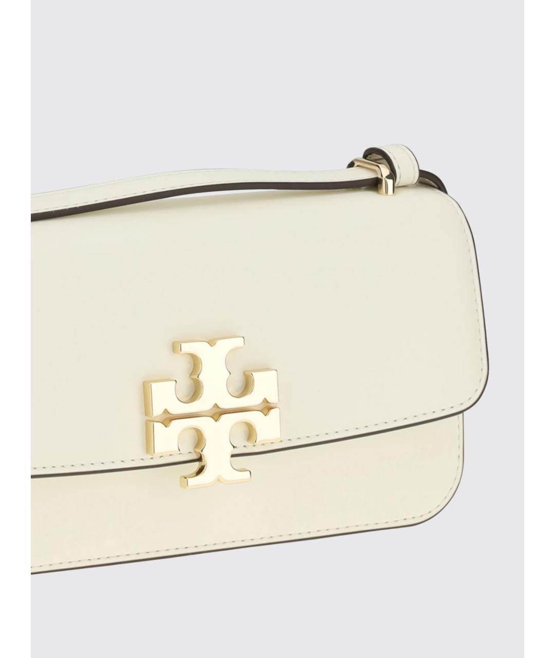 TORY BURCH Белая кожаная сумка через плечо, фото 3