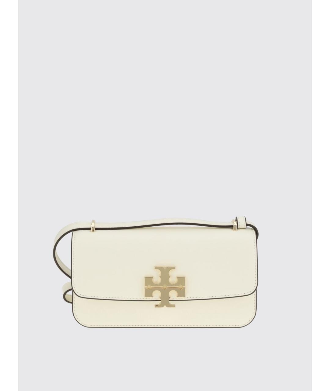 TORY BURCH Белая кожаная сумка через плечо, фото 4