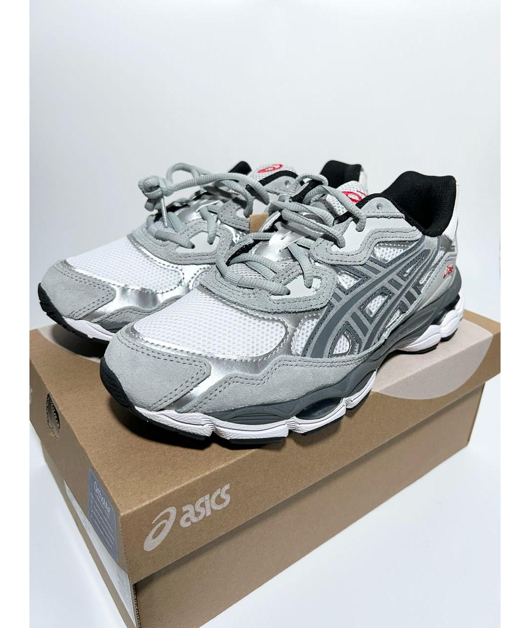 ASICS Серые замшевые низкие кроссовки / кеды, фото 3