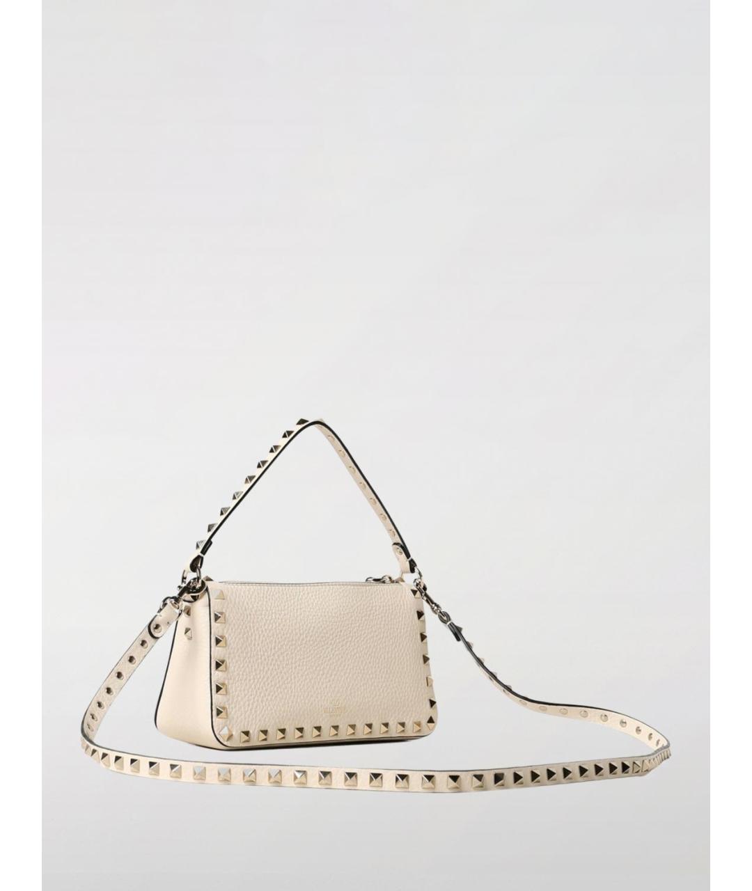 VALENTINO Бежевая кожаная сумка через плечо, фото 2