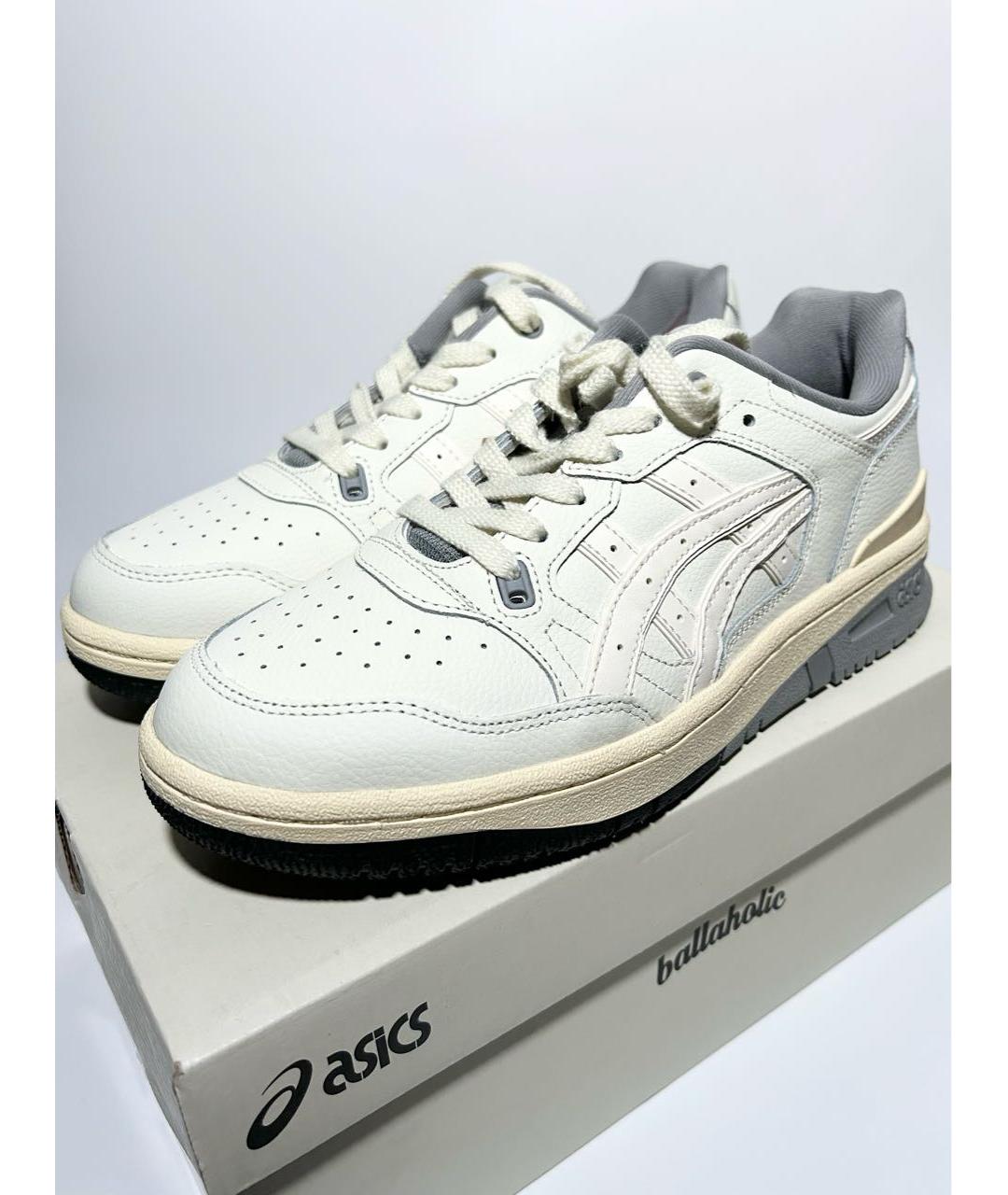ASICS Бежевые кожаные кроссовки, фото 3