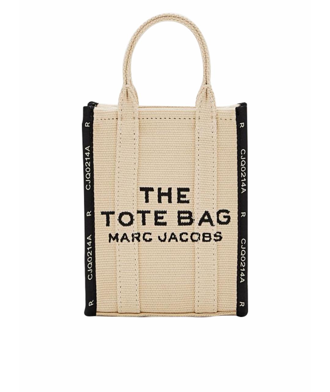 MARC JACOBS Бежевая тканевая сумка тоут, фото 1
