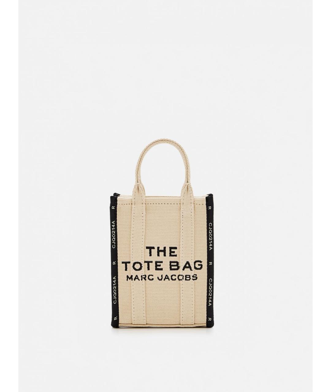 MARC JACOBS Бежевая тканевая сумка тоут, фото 6