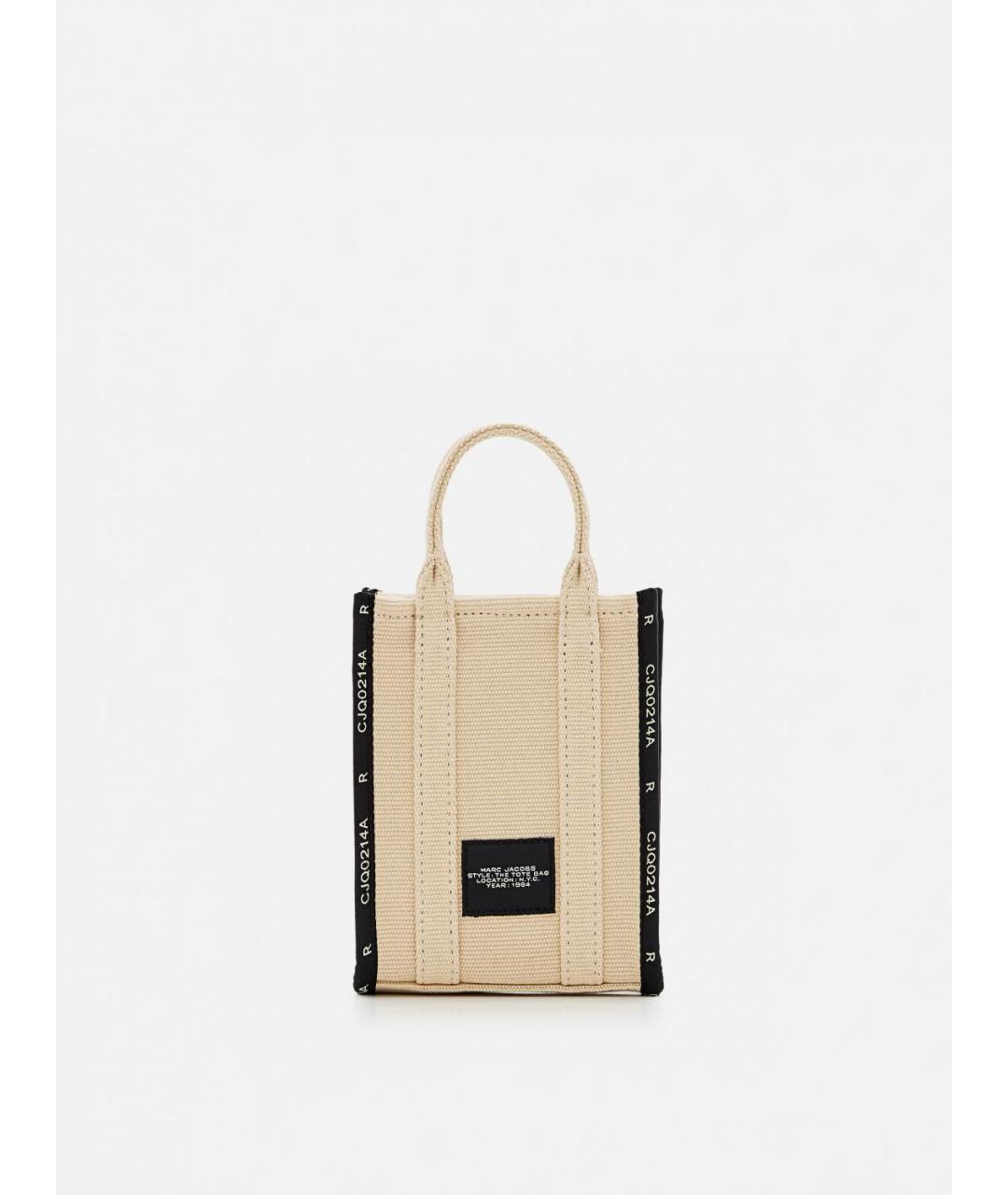 MARC JACOBS Бежевая тканевая сумка тоут, фото 3