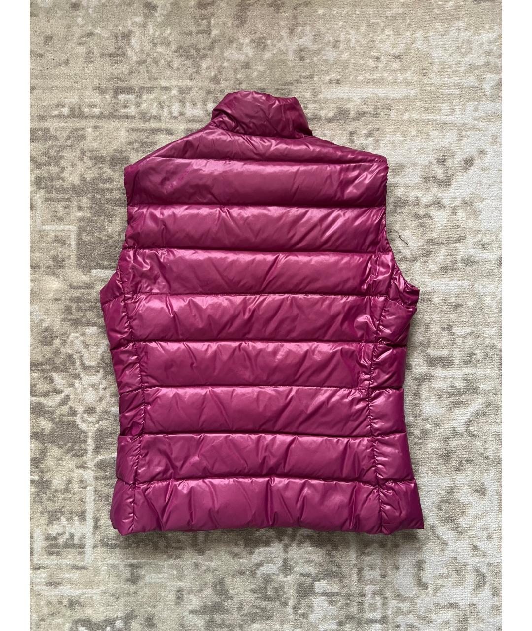 MONCLER Фиолетовый полиэстеровый жилет, фото 2