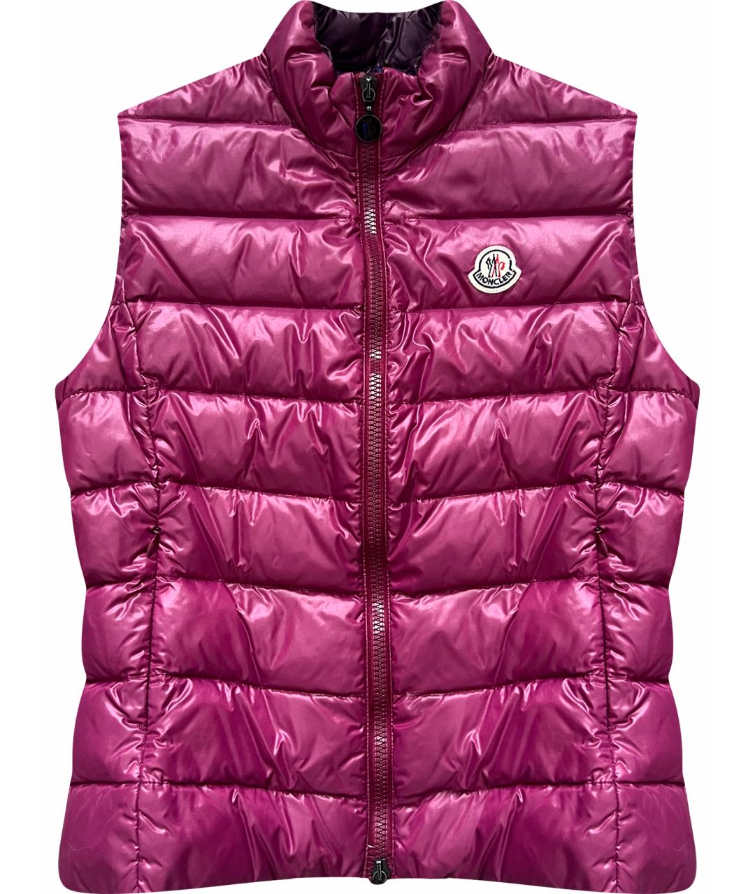 MONCLER Фиолетовый полиэстеровый жилет, фото 1