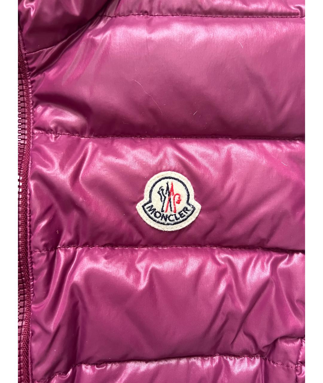 MONCLER Фиолетовый полиэстеровый жилет, фото 3