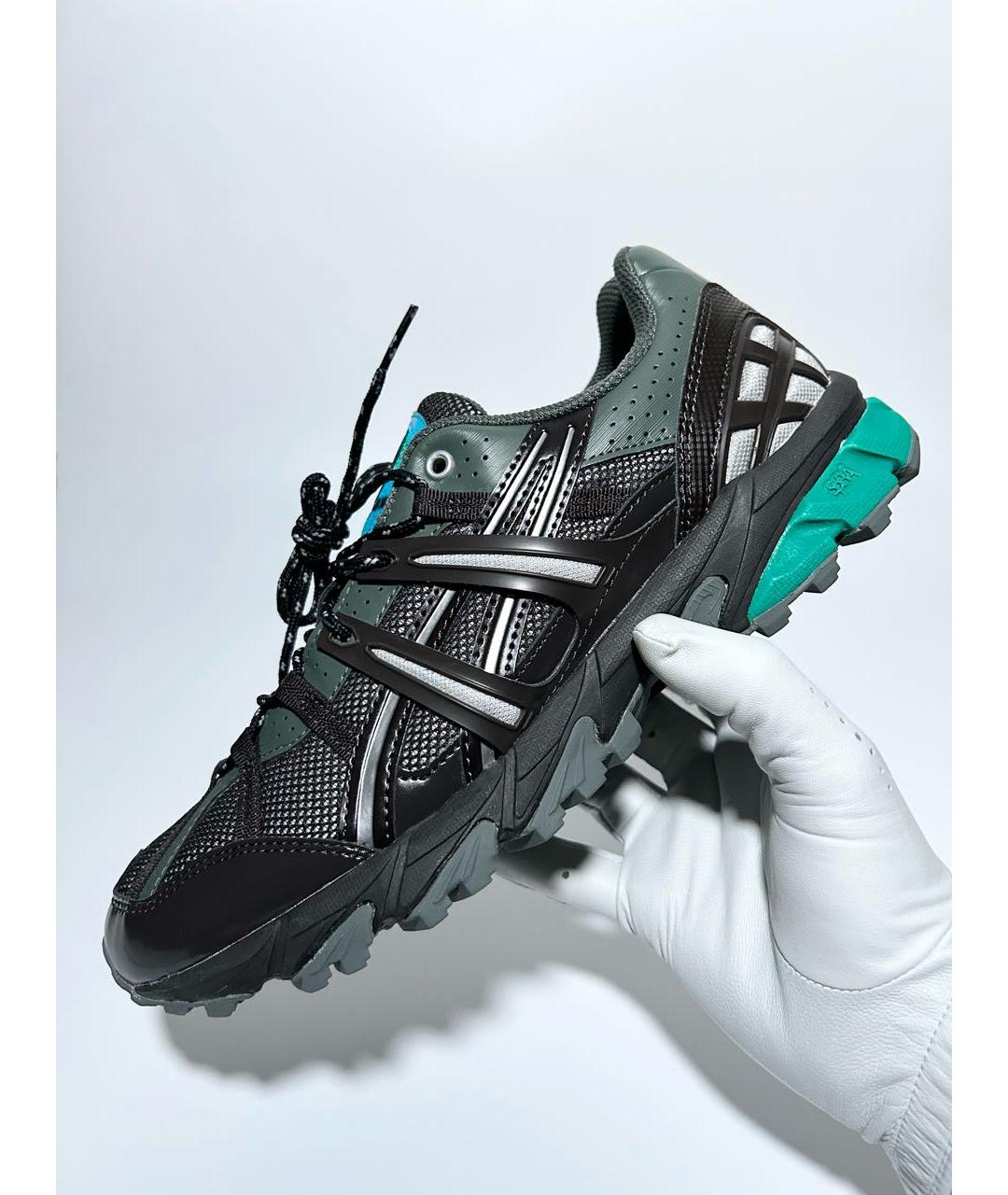 ASICS Черные текстильные низкие кроссовки / кеды, фото 2