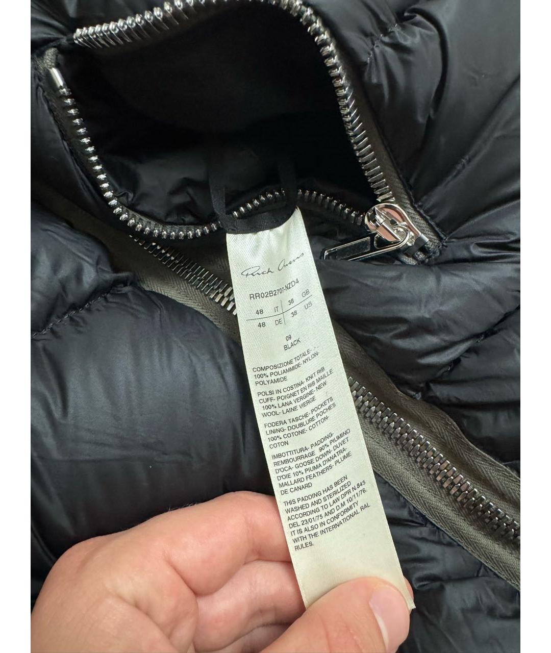 RICK OWENS Черный пуховик, фото 6