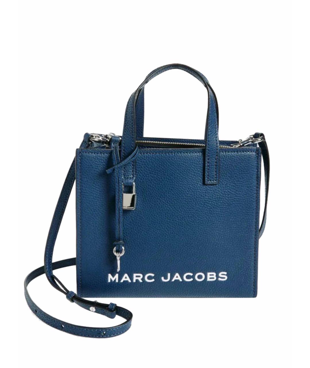 MARC JACOBS Темно-синяя кожаная сумка тоут, фото 1