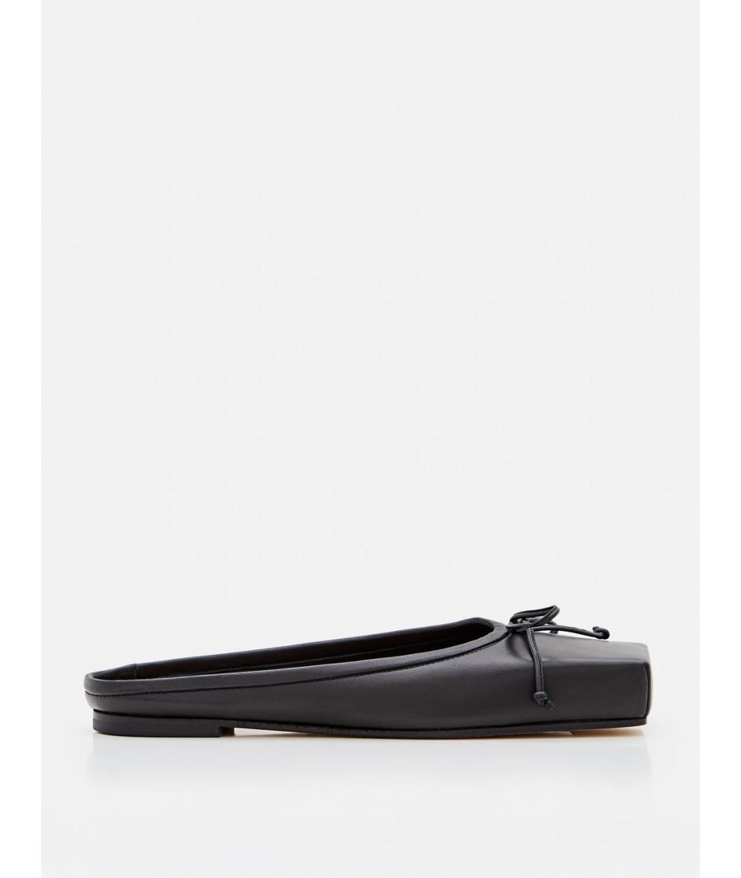 JACQUEMUS Черные кожаные мюли, фото 5