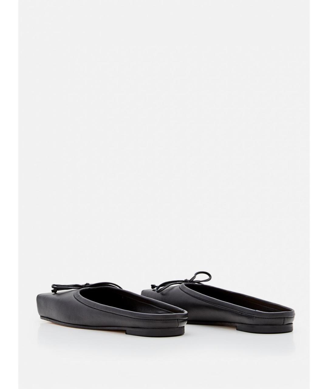 JACQUEMUS Черные кожаные мюли, фото 3
