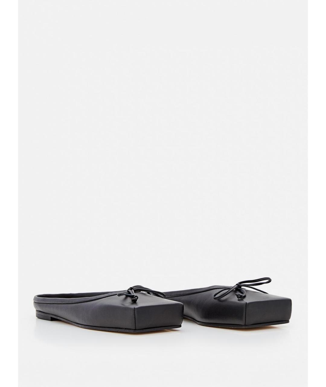 JACQUEMUS Черные кожаные мюли, фото 2