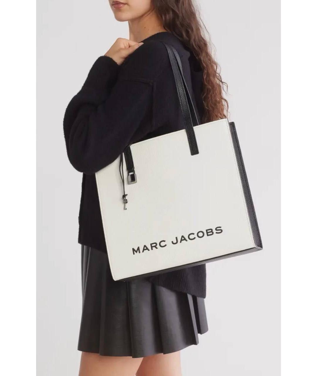 MARC JACOBS Белая кожаная сумка тоут, фото 2