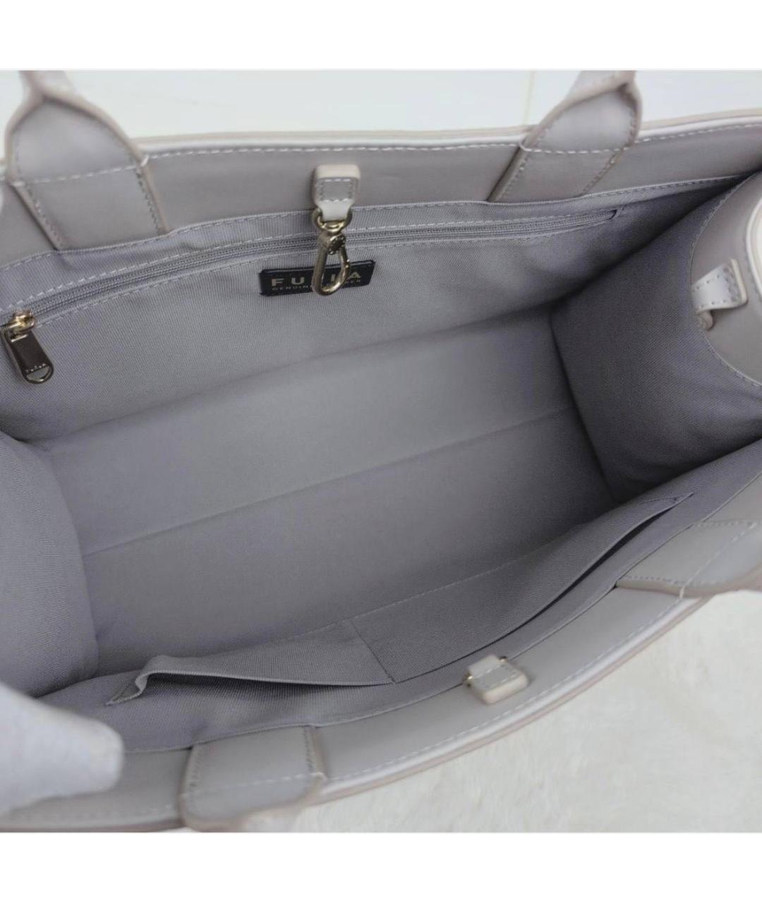 FURLA Бежевая кожаная сумка тоут, фото 4