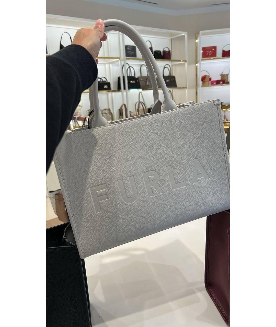 FURLA Бежевая кожаная сумка тоут, фото 2