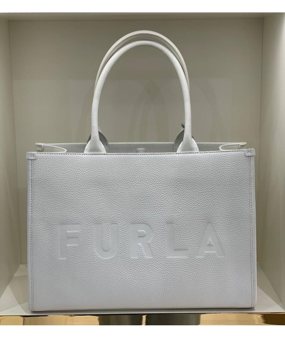 FURLA Бежевая кожаная сумка тоут, фото 5