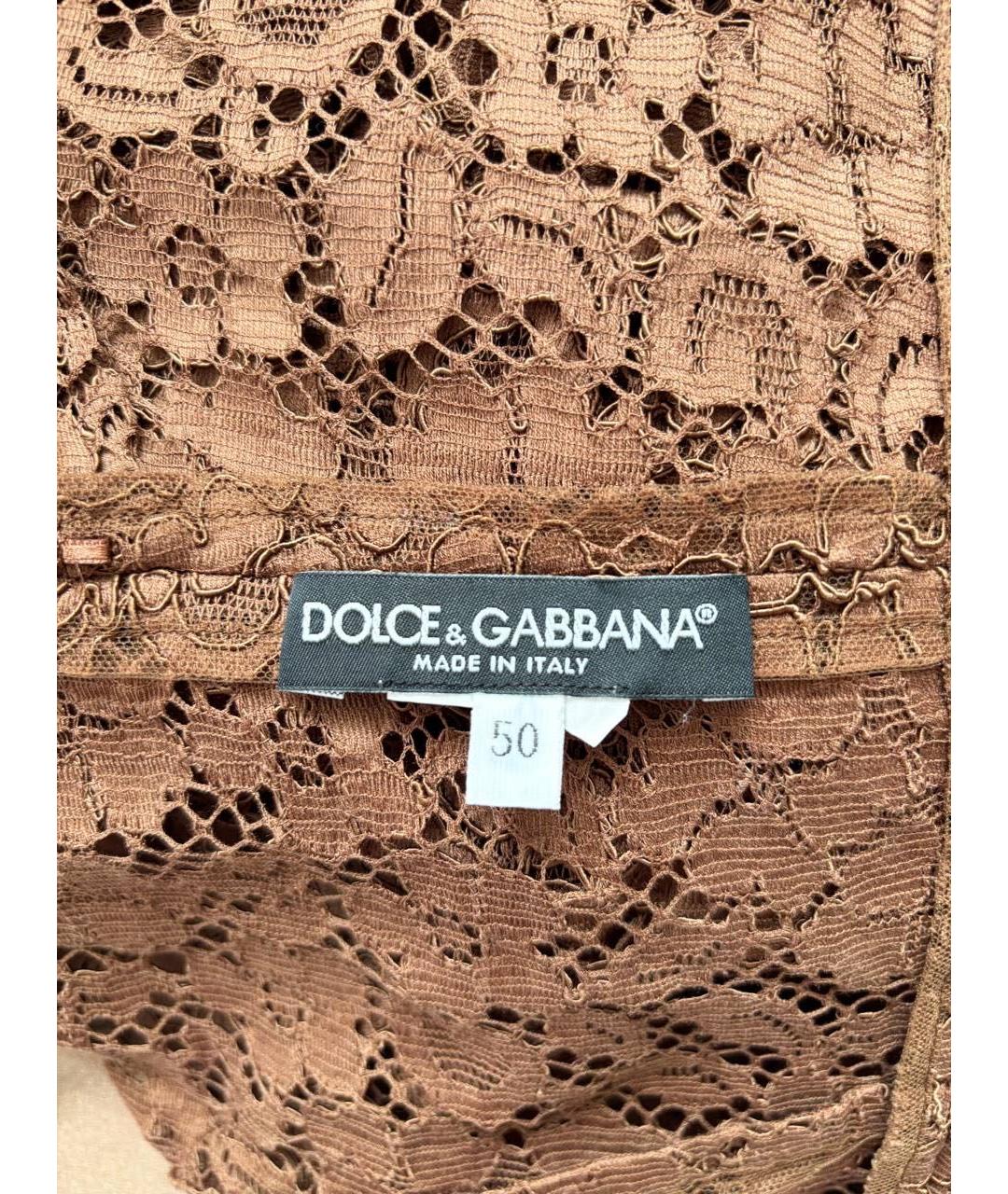 DOLCE&GABBANA Коричневое коктейльное платье, фото 3