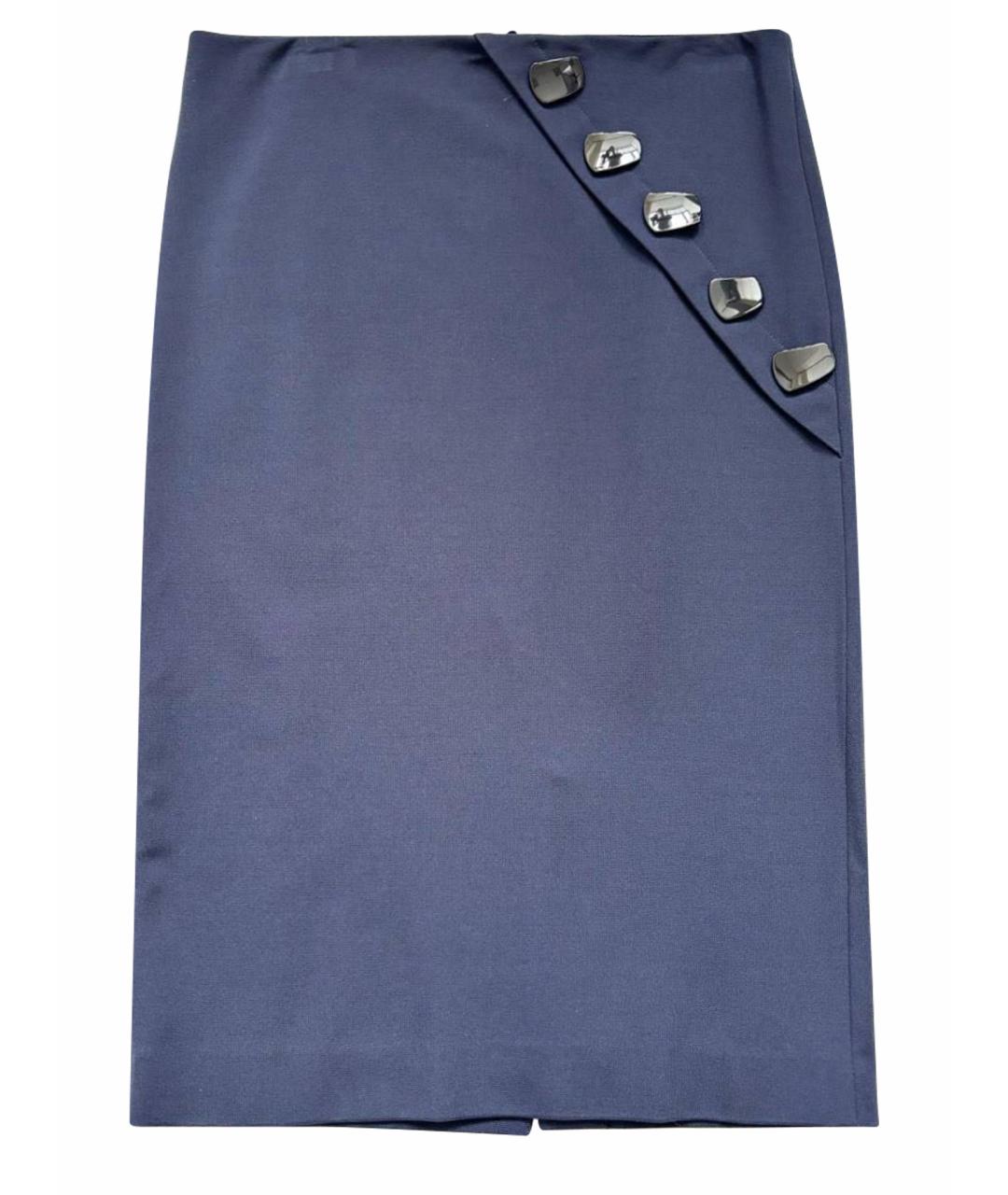 GIORGIO ARMANI Темно-синяя юбка миди, фото 1