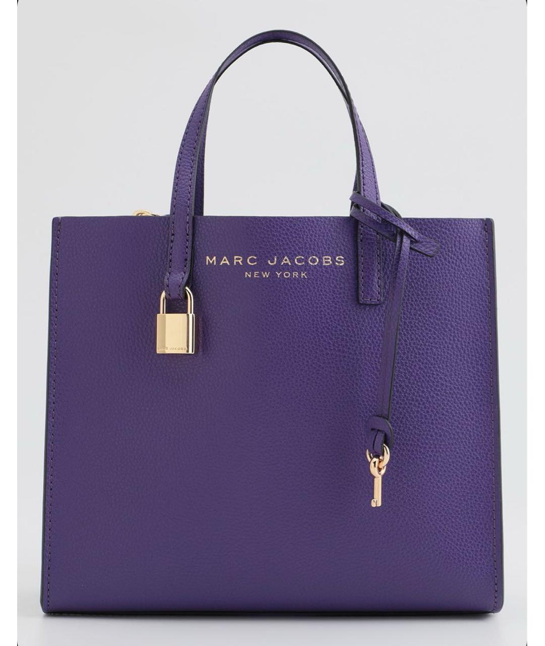 MARC JACOBS Фиолетовая кожаная сумка тоут, фото 5