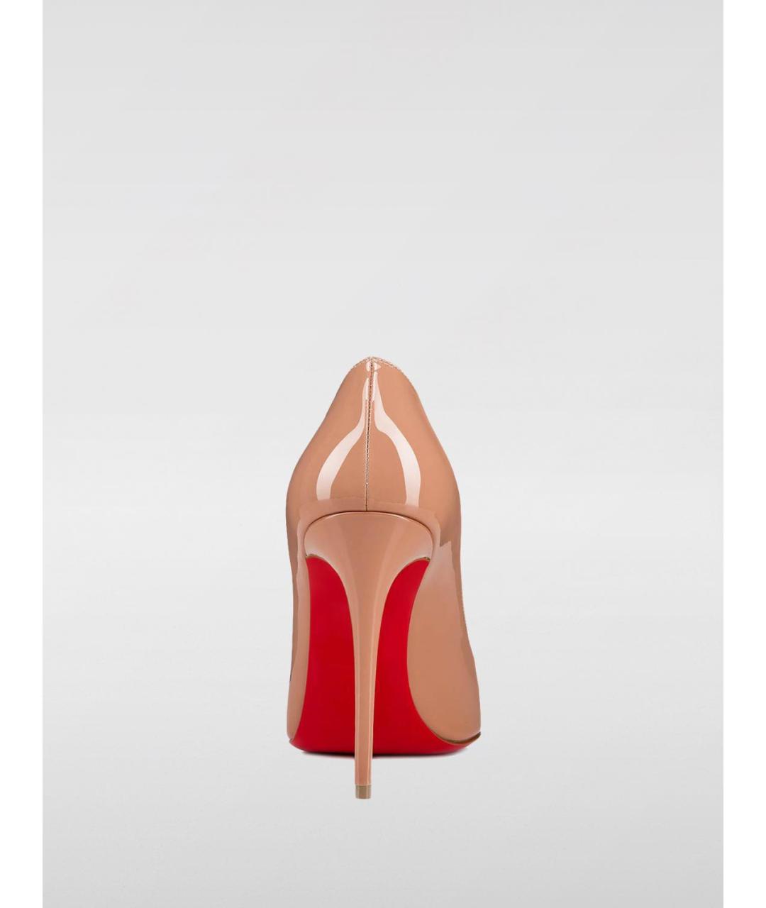 CHRISTIAN LOUBOUTIN Бежевые туфли из лакированной кожи, фото 2