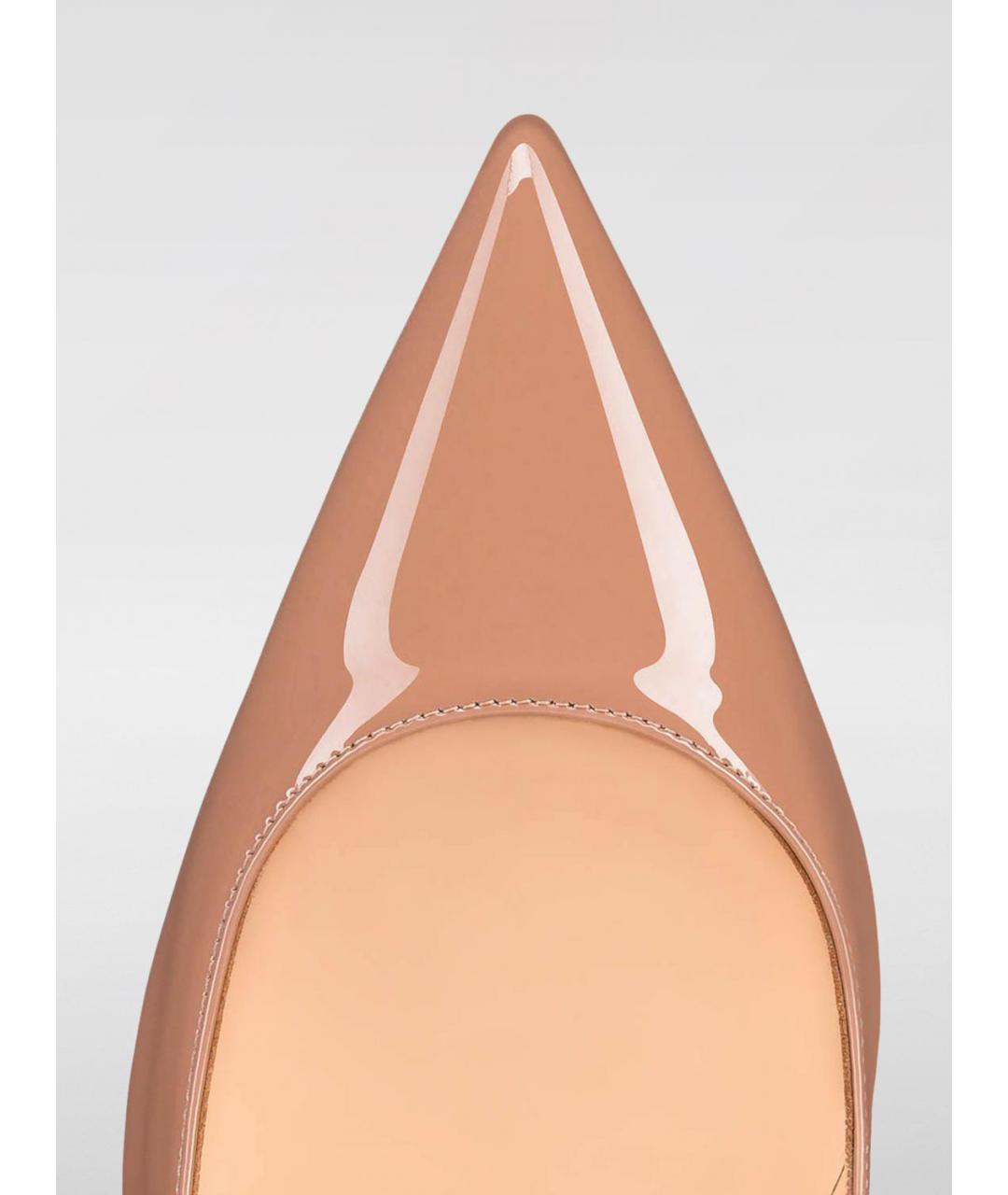 CHRISTIAN LOUBOUTIN Бежевые туфли из лакированной кожи, фото 3