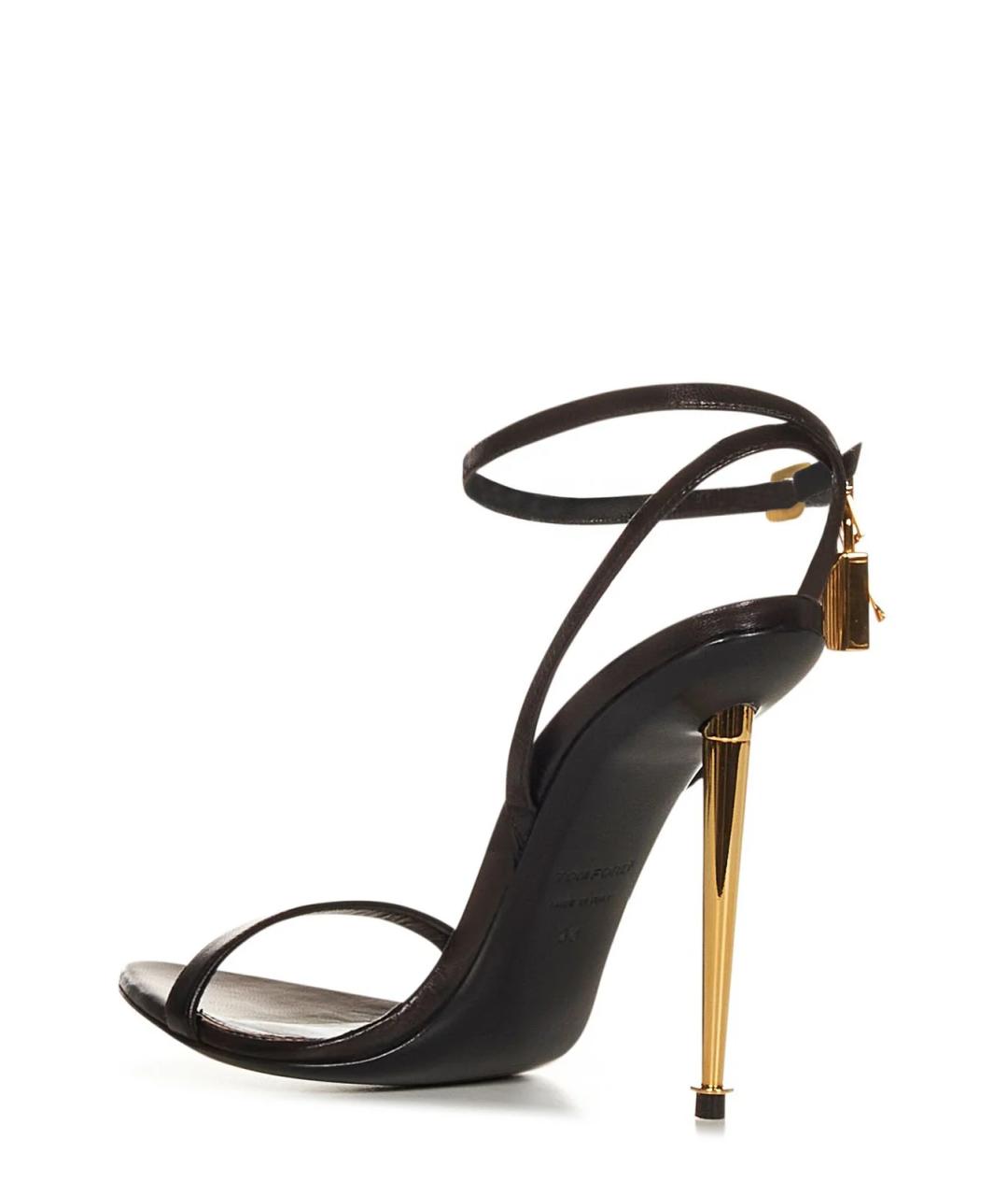 TOM FORD Черные босоножки, фото 4
