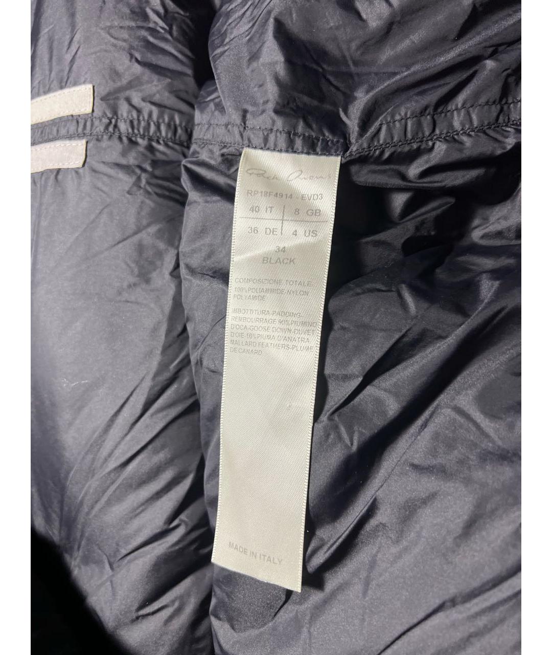 RICK OWENS Черный пуховик, фото 5
