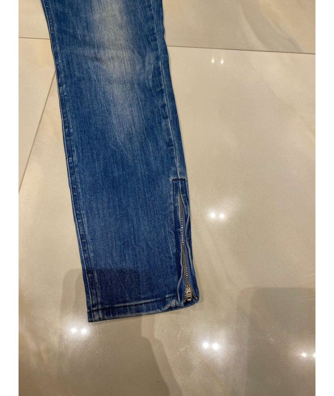 HUGO BOSS Синие хлопко-эластановые джинсы слим, фото 6
