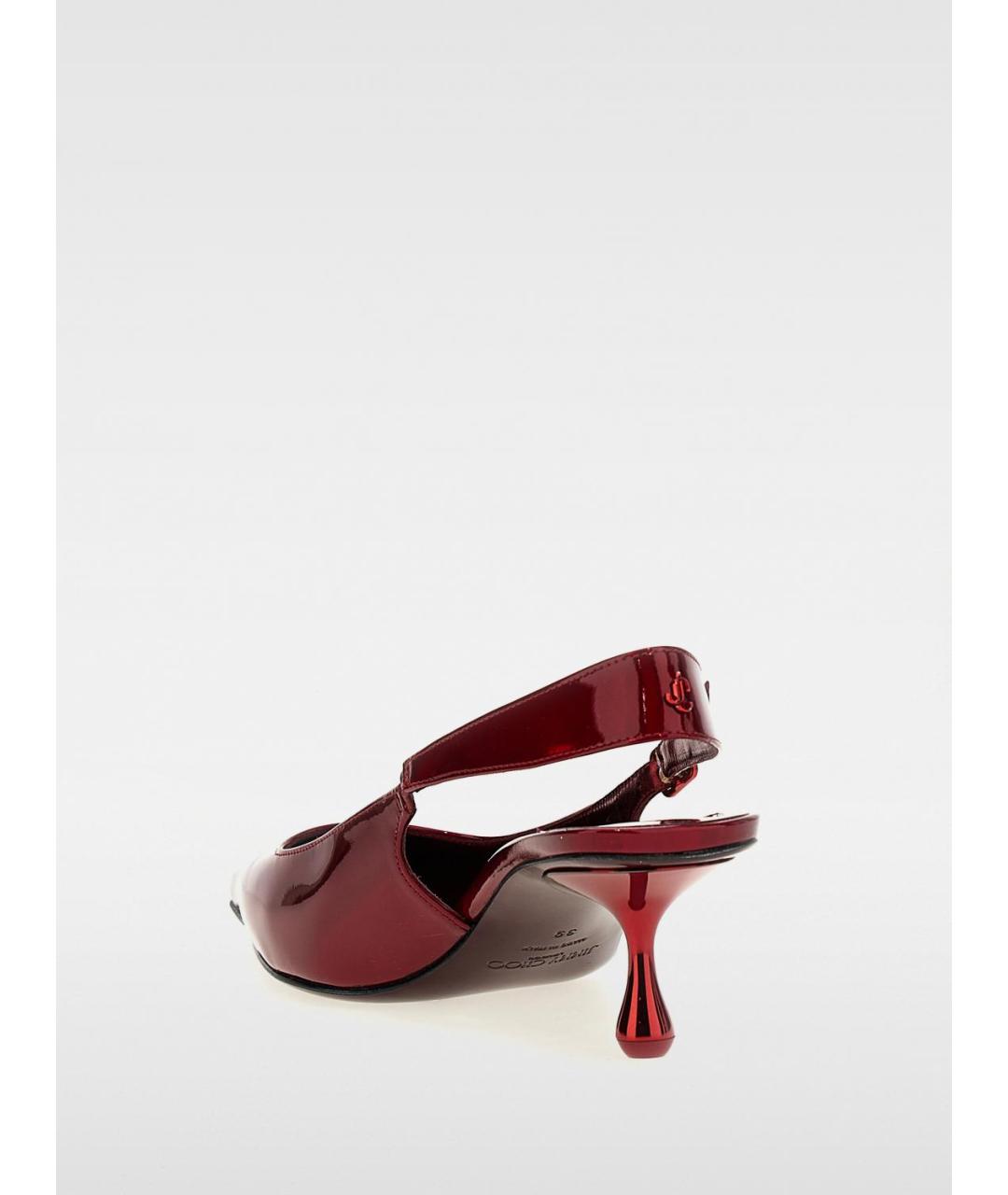 JIMMY CHOO Красные кожаные туфли, фото 3