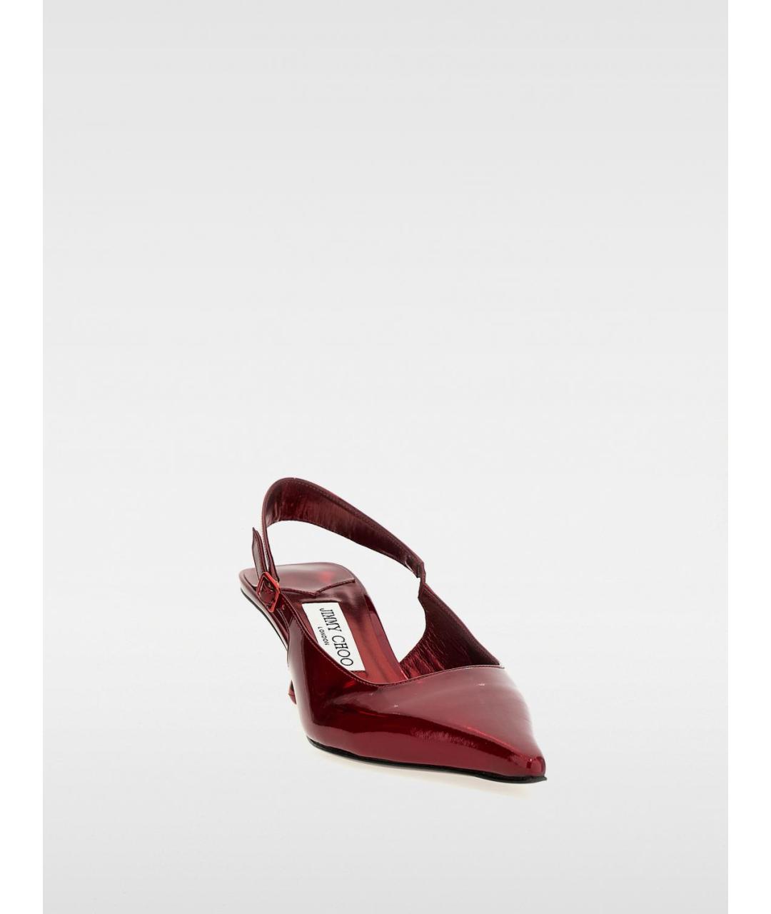 JIMMY CHOO Красные кожаные туфли, фото 2