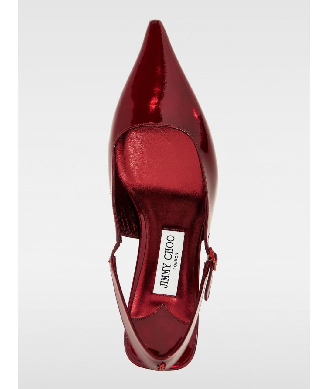 JIMMY CHOO Красные кожаные туфли, фото 4