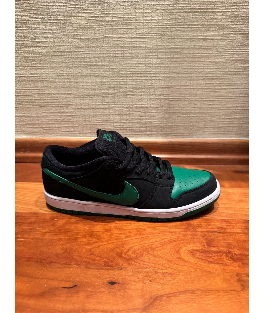 NIKE Зеленые замшевые низкие кроссовки / кеды, фото 8