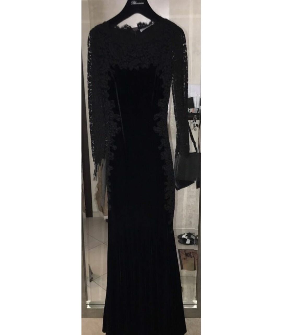 BLUMARINE Черное бархатное вечернее платье, фото 5