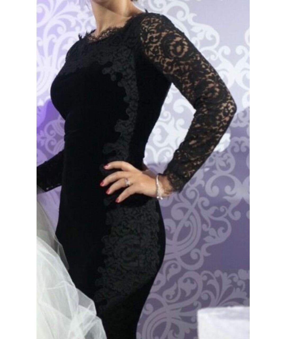 BLUMARINE Черное бархатное вечернее платье, фото 2