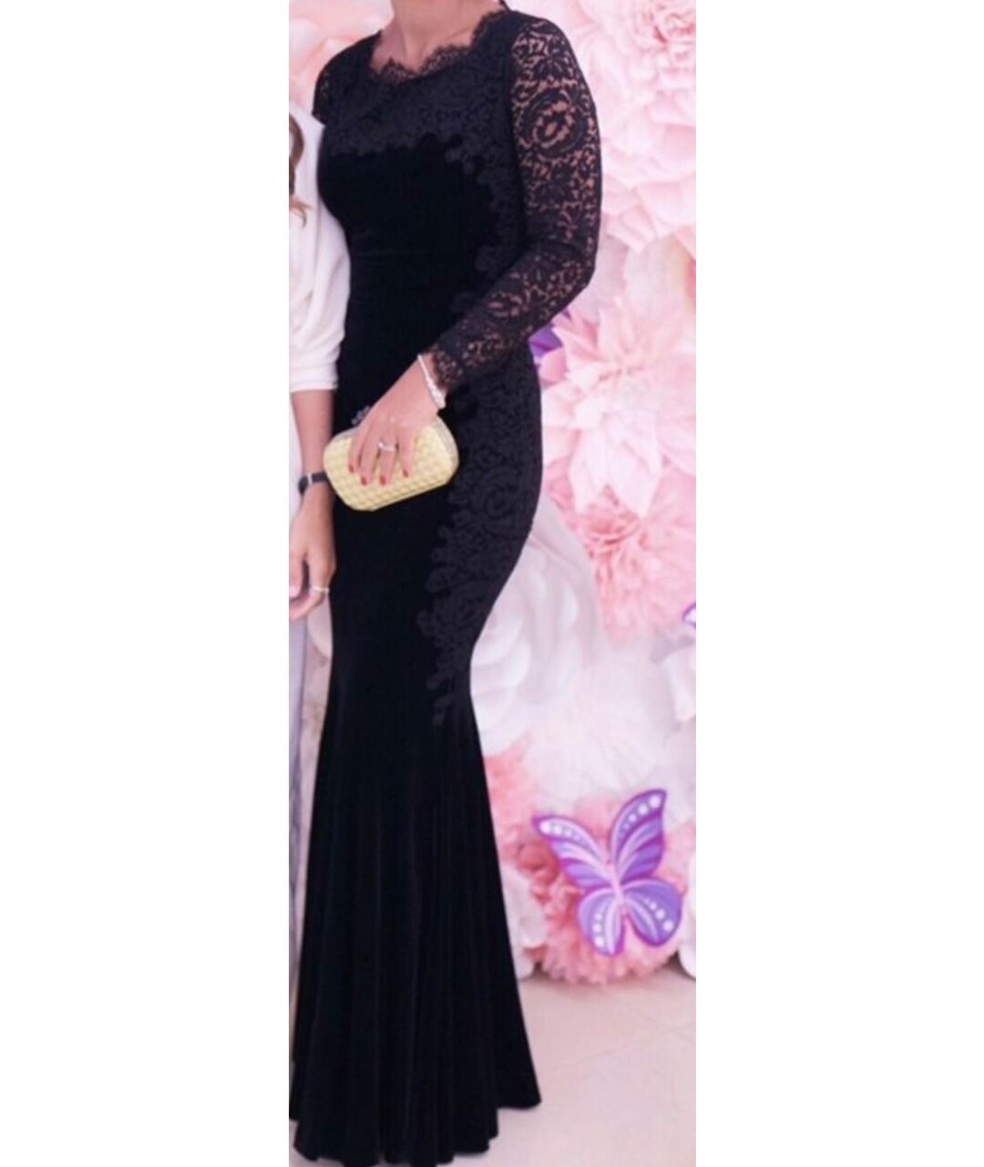 BLUMARINE Черное бархатное вечернее платье, фото 3