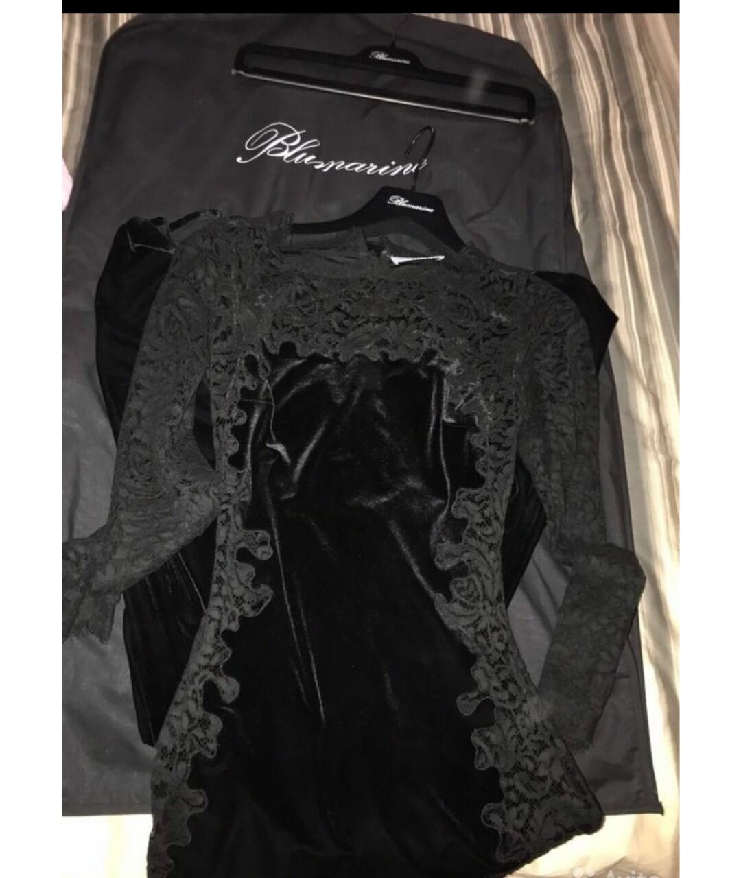 BLUMARINE Черное бархатное вечернее платье, фото 4
