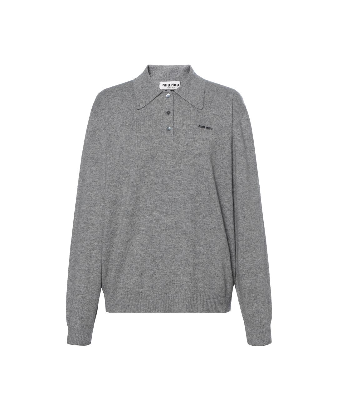 MIU MIU Серый джемпер / свитер, фото 1