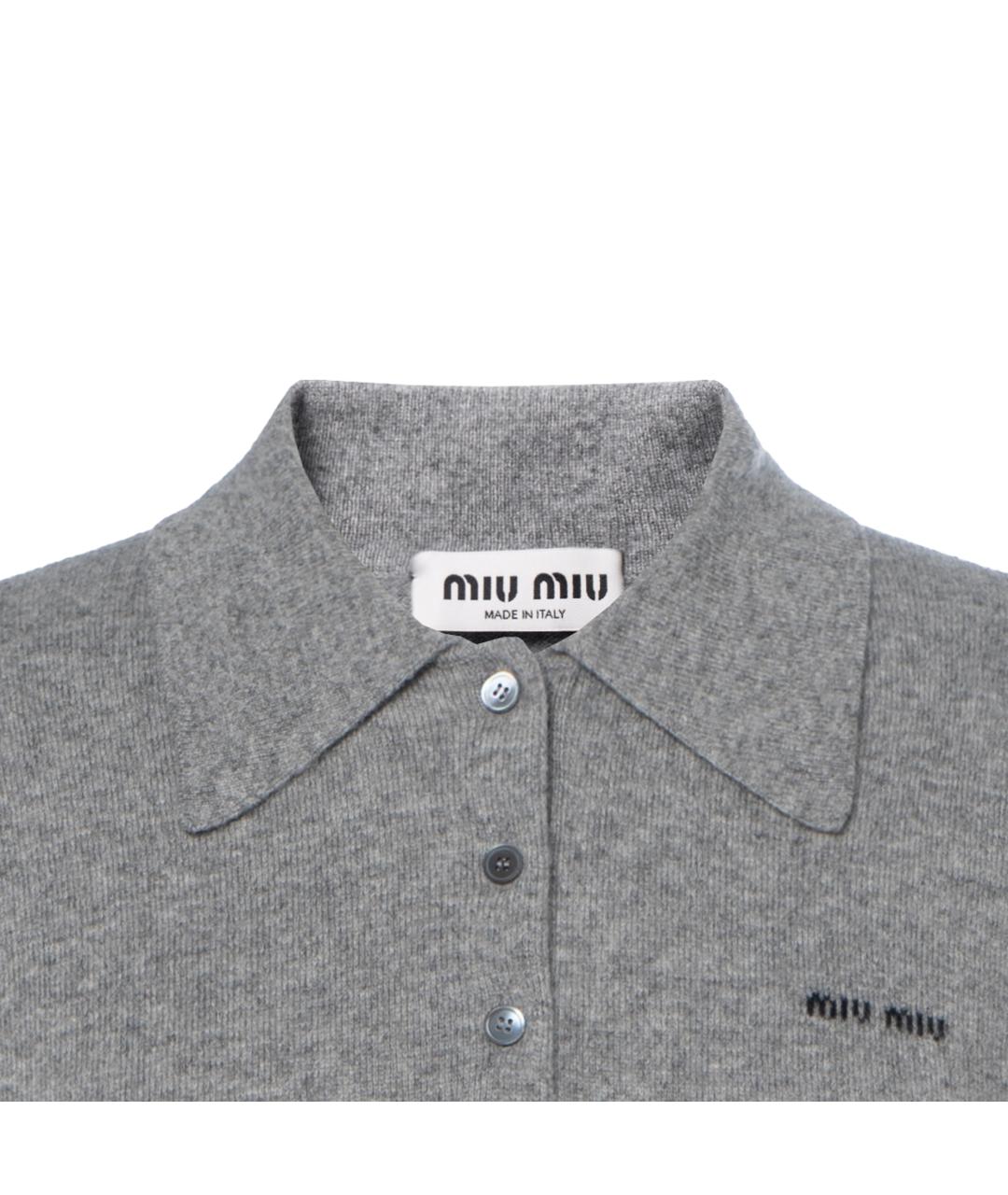 MIU MIU Серый джемпер / свитер, фото 7