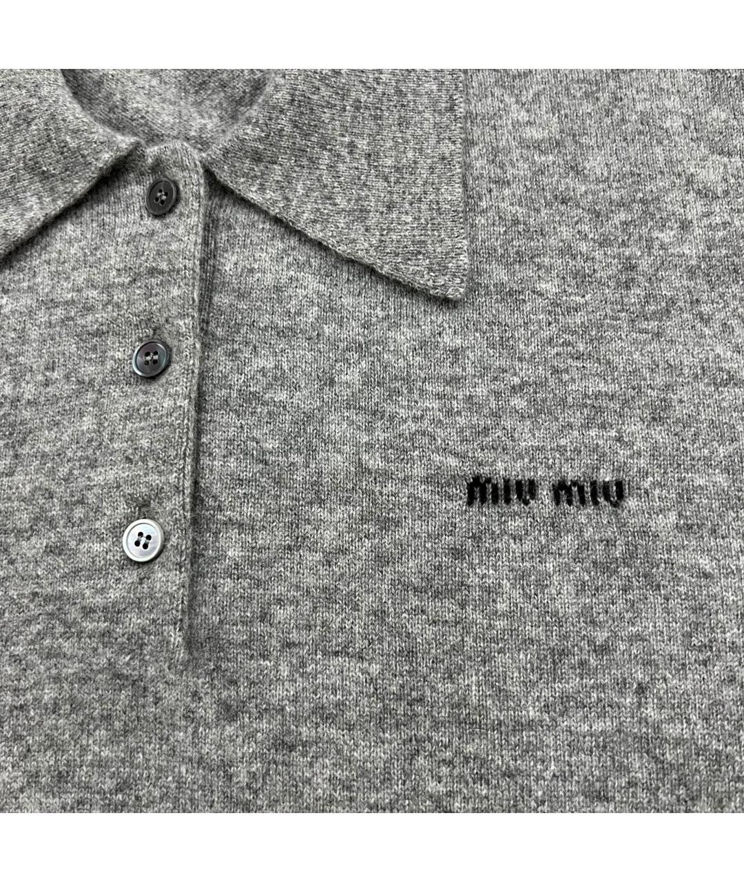 MIU MIU Серый джемпер / свитер, фото 9