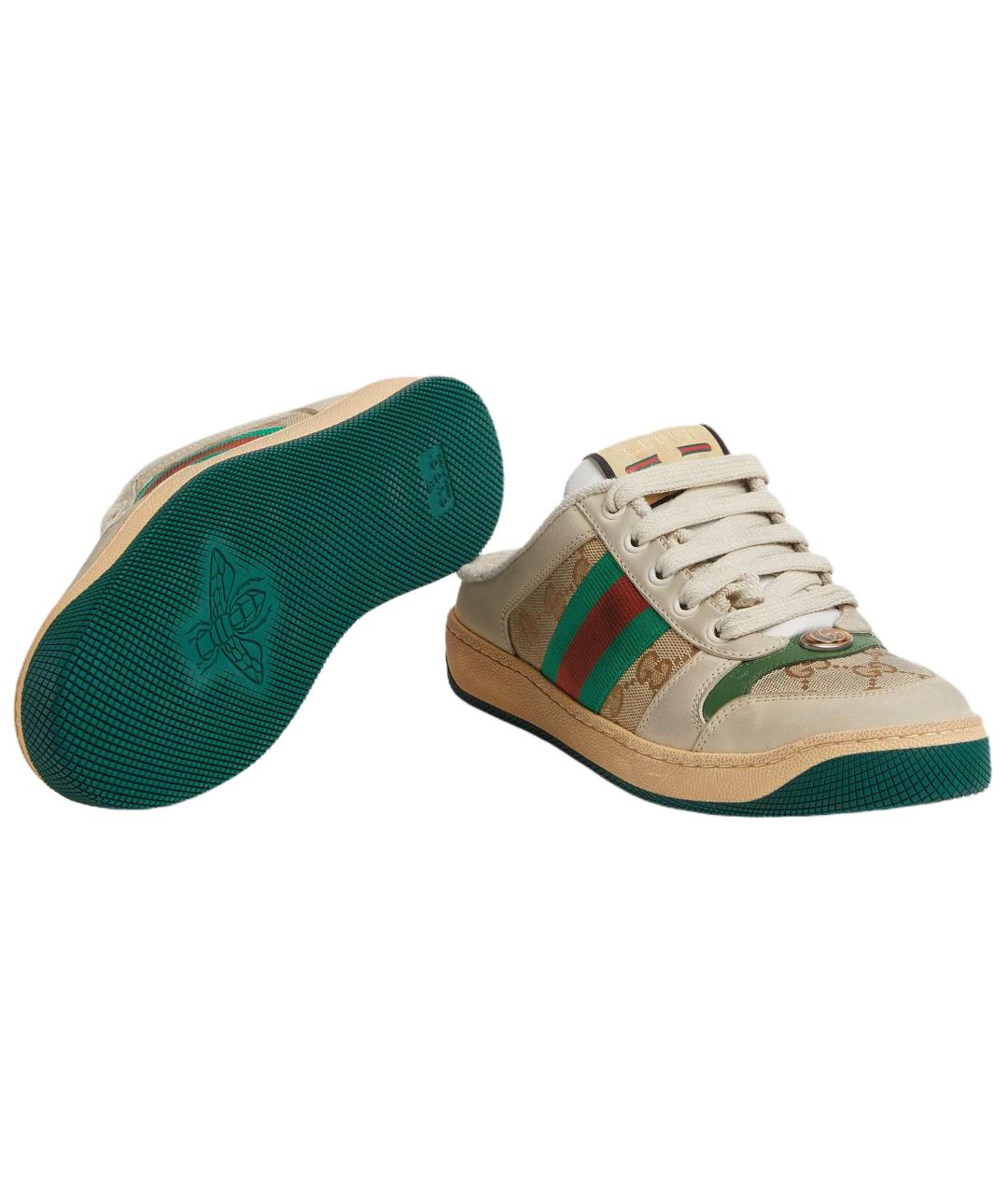 GUCCI Бежевые мюли, фото 6