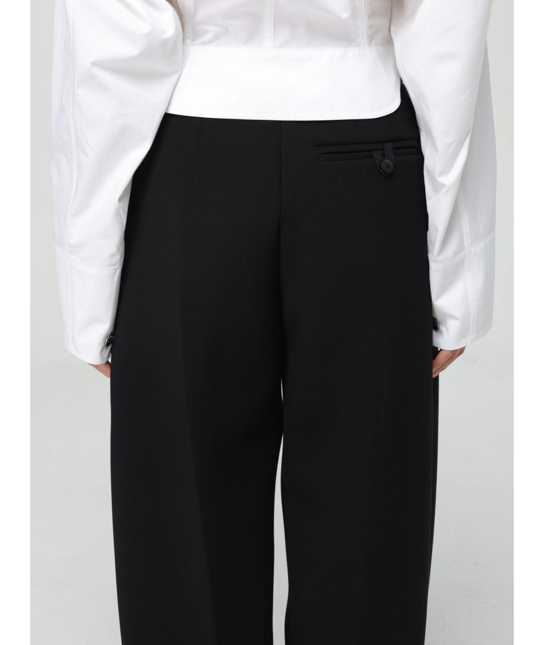 JACQUEMUS Черные прямые брюки, фото 6