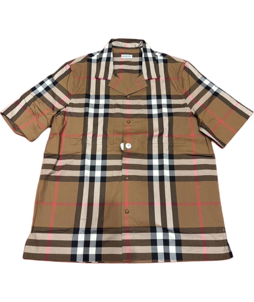 BURBERRY Хаки хлопковая кэжуал рубашка, фото 1