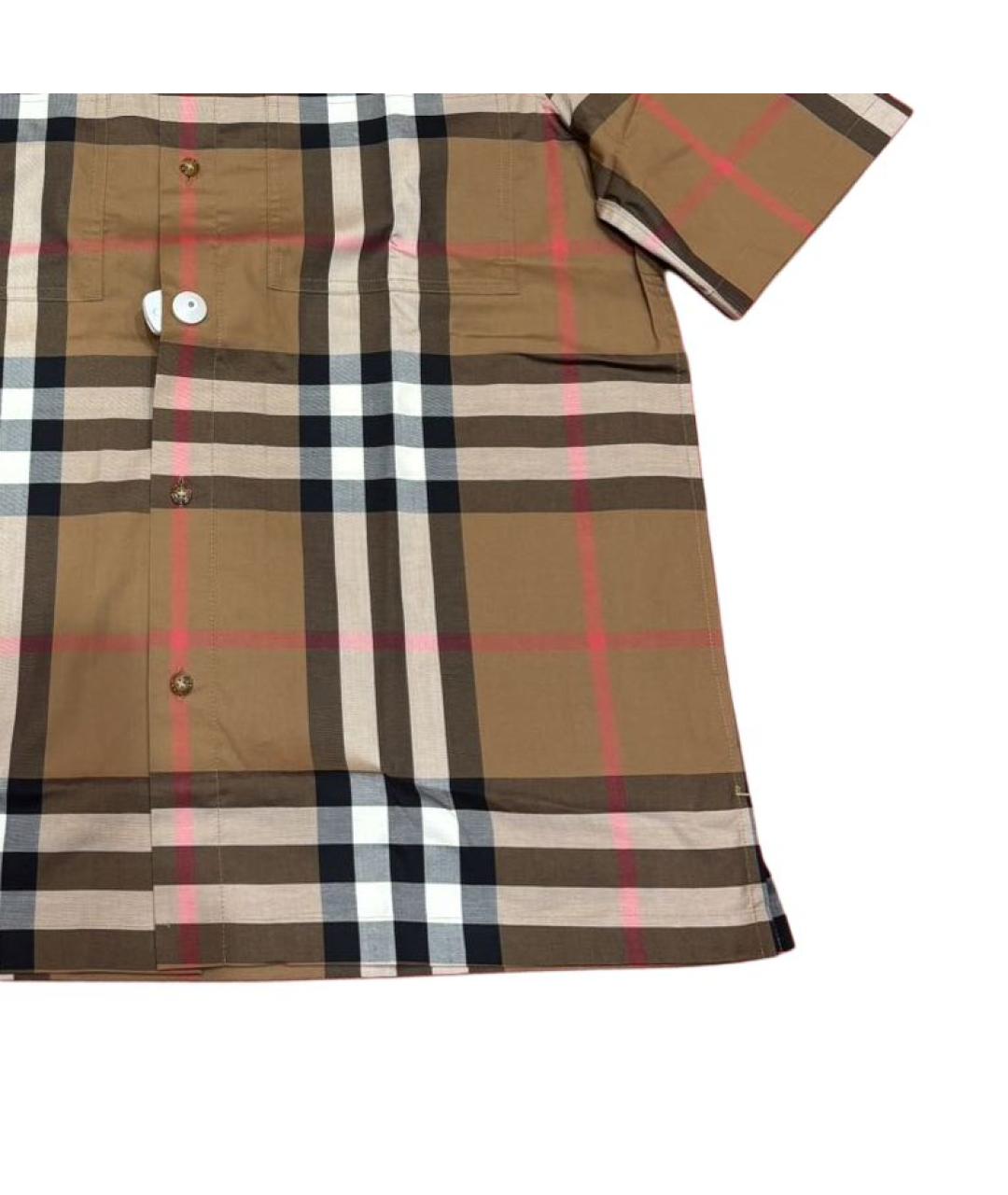 BURBERRY Хаки хлопковая кэжуал рубашка, фото 3